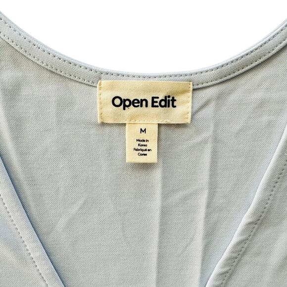 Open Edit Reversible 2 Way Maxi Dress Modal Size Medium Feather Blue Side Slit - Picture 4 of 8